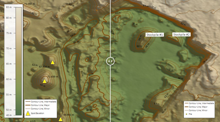 Análisis de datos recogidos por drones en global mapper