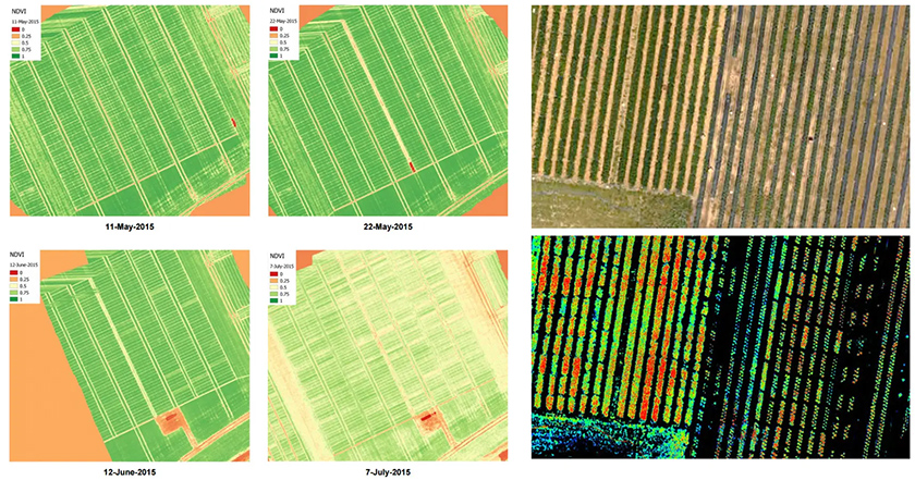 Cámaras hiperespectrales para drones en topografía