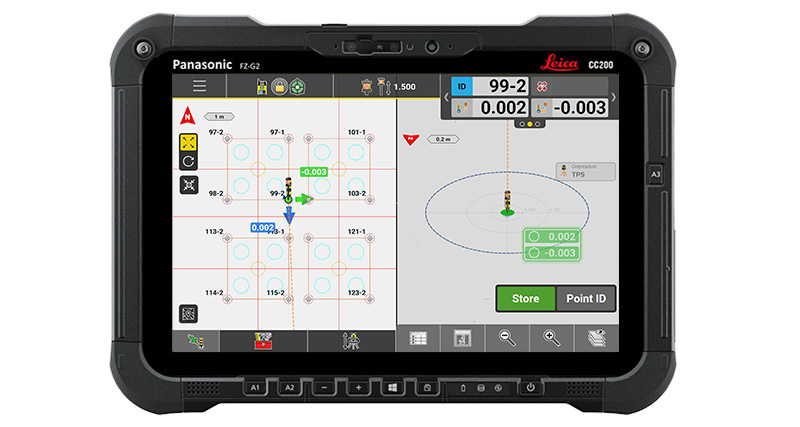 3-Building Construction_CC200-Leica-iCON_Exceptional Layout -Layout points-Plan with layout points