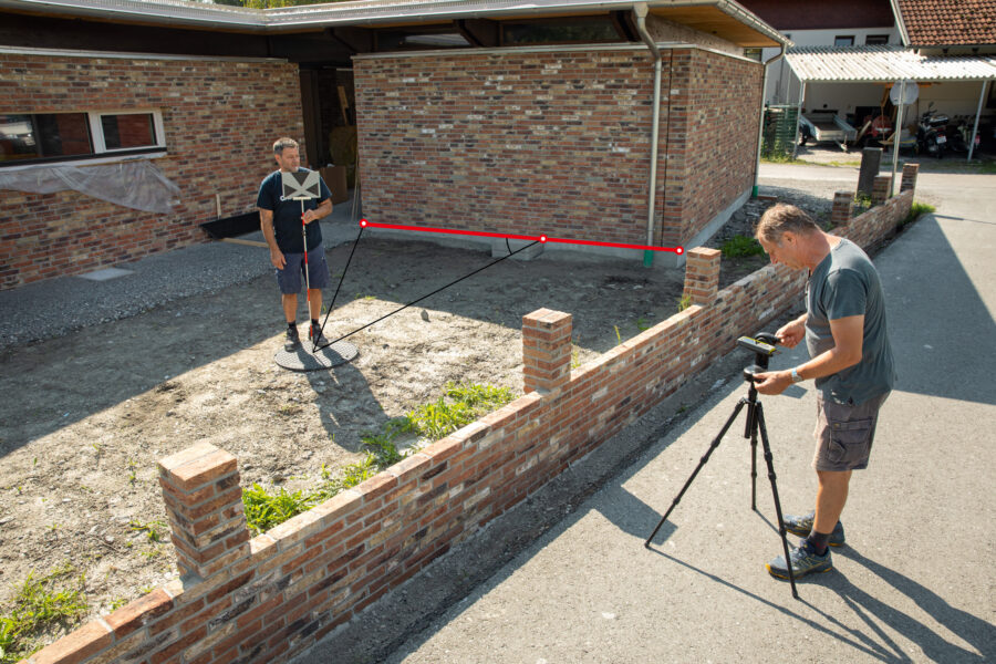 mediciones en exteriores con distanciometro
