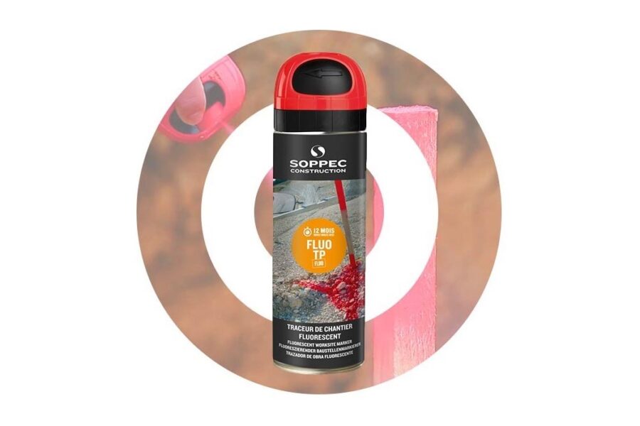 Spray pintura fluorescente FLUO TP. Rojo SOPPEC