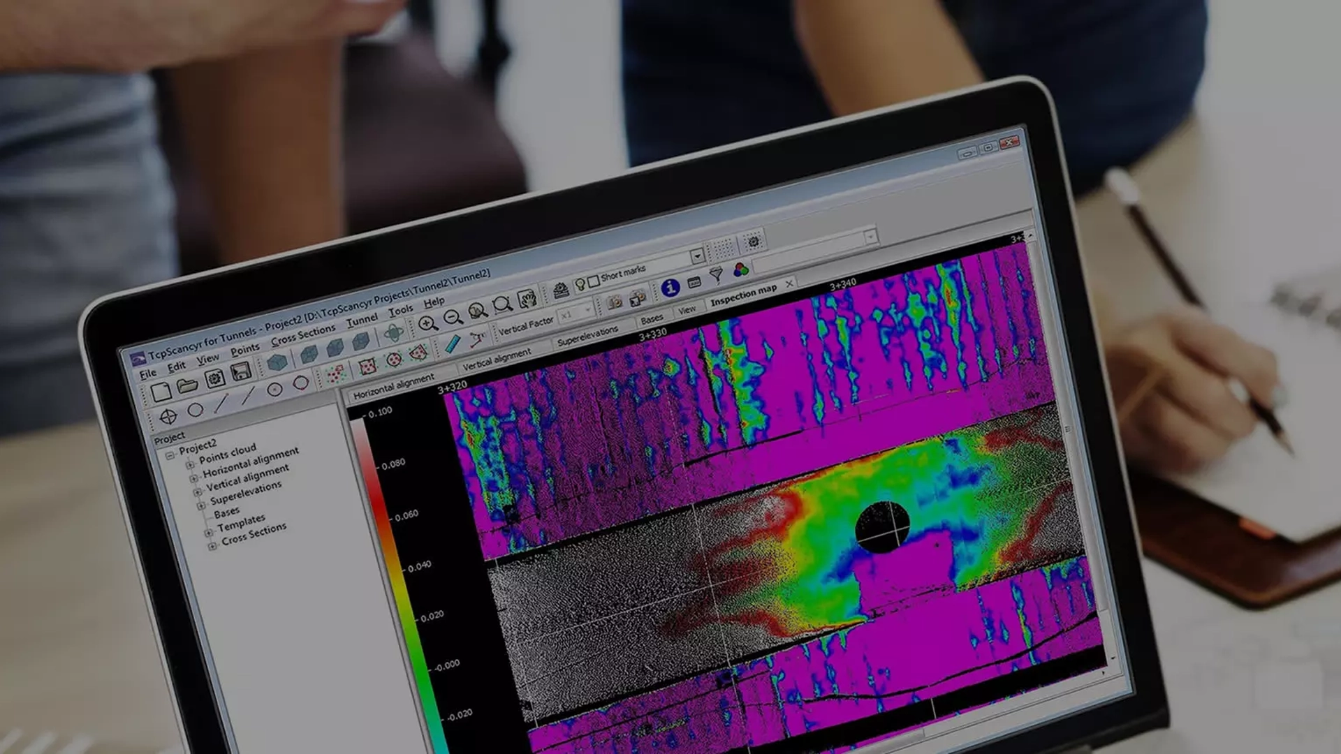 tcpScancyr secciones de túneles a partir de escáner 3D