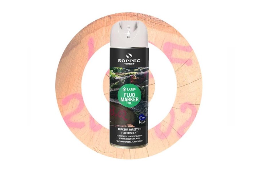 Spray de pintura forestal fluorescente FLUO MARKER Blanco SOPPEC