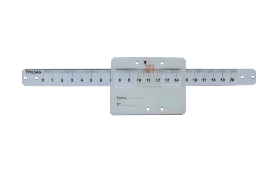 Fisurómetro plano con tornillos o adhesivo doble cara