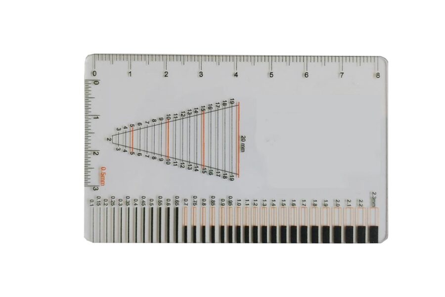 Fisurómetro para ancho de fisuras ACRE 0,1 y 3 mm