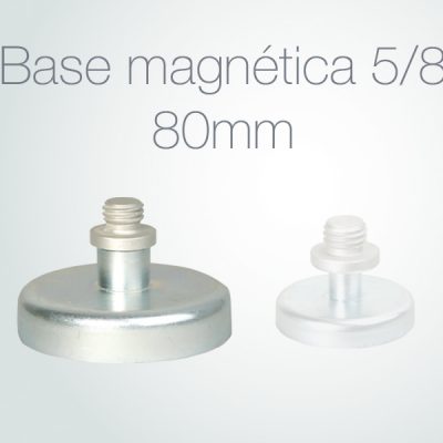 Base magnética con rosca 5/8" 80 mm