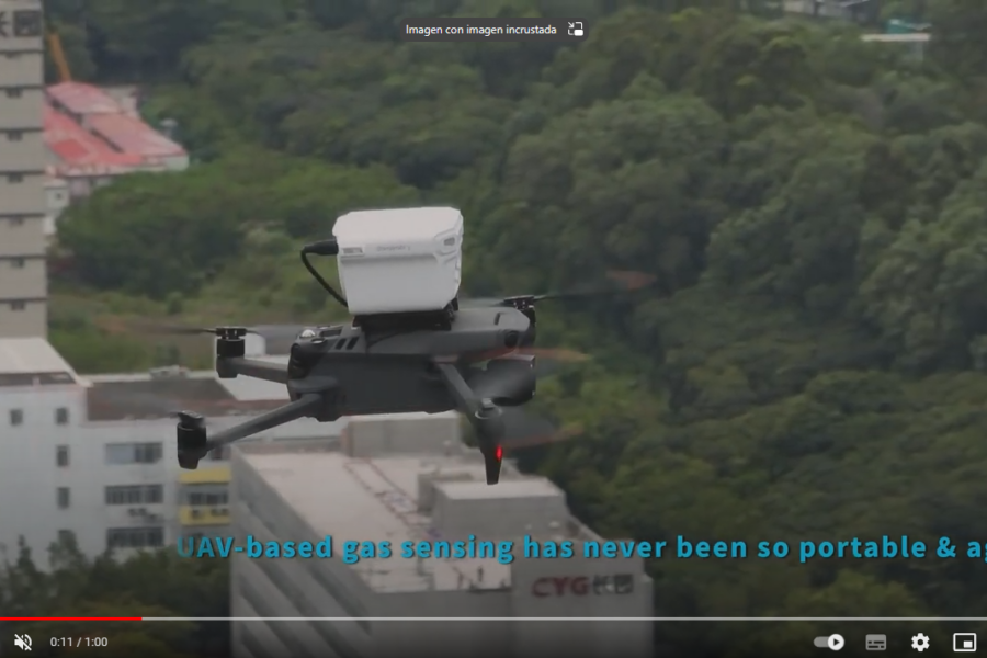 Sniffer4D NDIR CO2 sistema de detección de CO2 y mapeado para dron