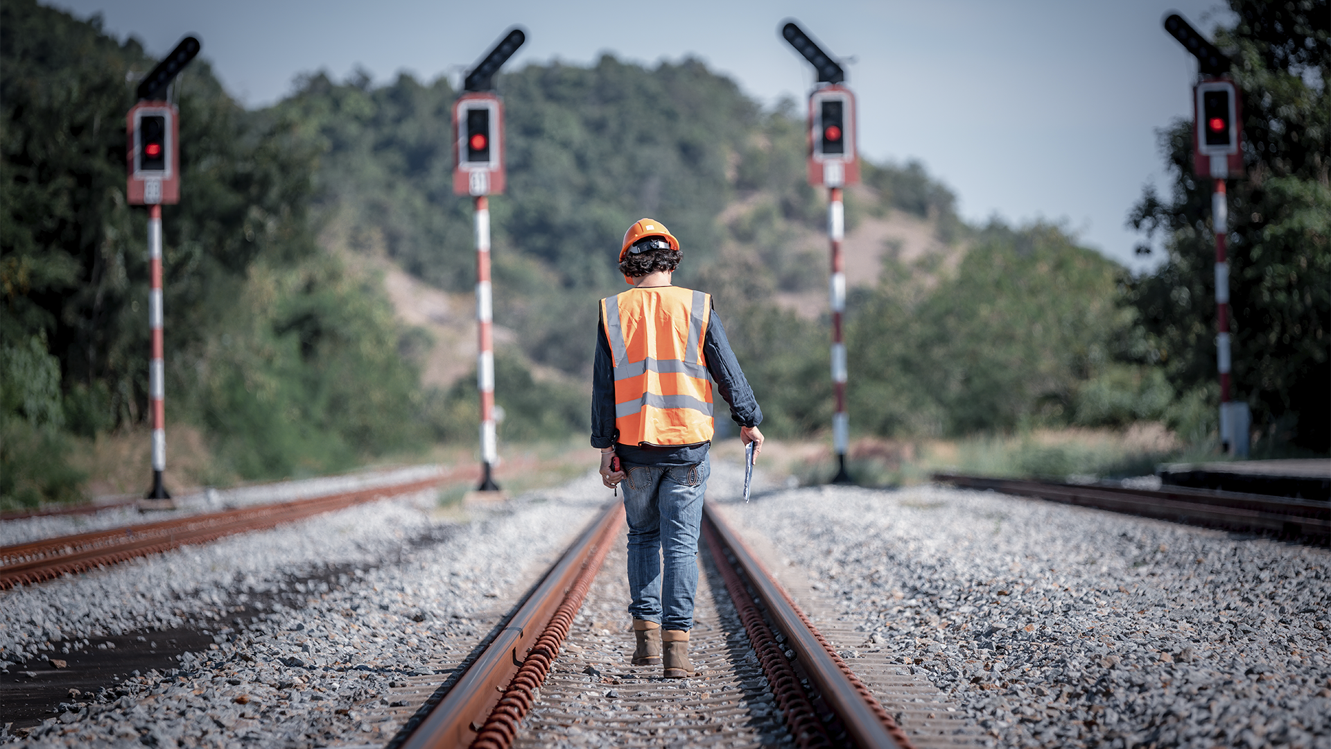 Inspección manual del ferrocarril