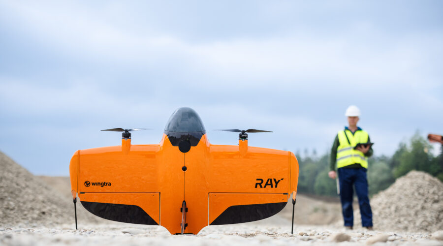 WingtraRAY es un dron VTOL ala fija de clase c6