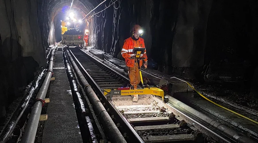 Amberg TRACK PRO: inspección eficiente en el túnel de Furka