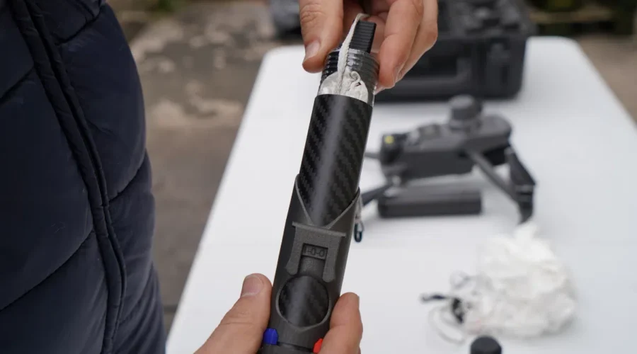Paracaidas para dron facil de instalar