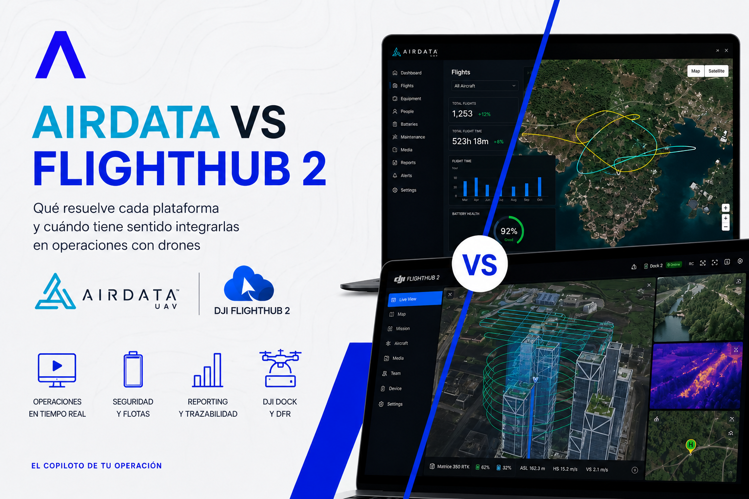 AirData vs FlightHub 2: cómo estructurar operaciones críticas con drones