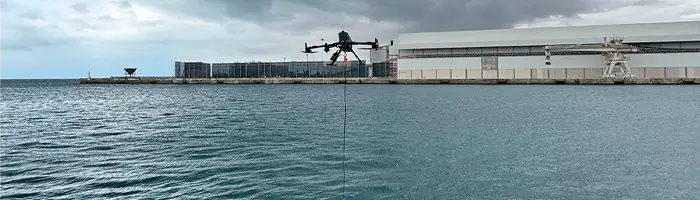 Batimetría con dron y ecosonda