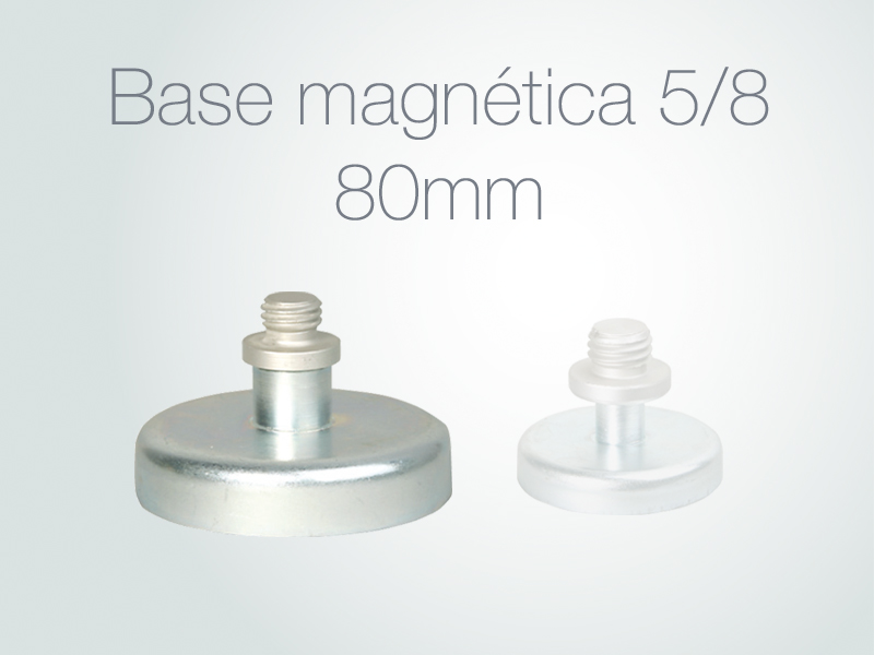 Base Magnética com rosca 5/8" 80mm