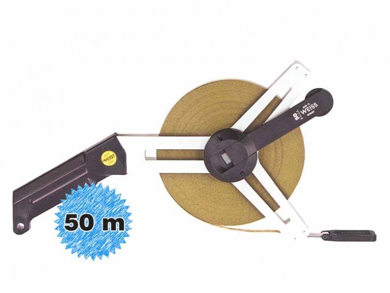 Fita métrica milimetrada com bastidor de cruzeta 50m Weiss