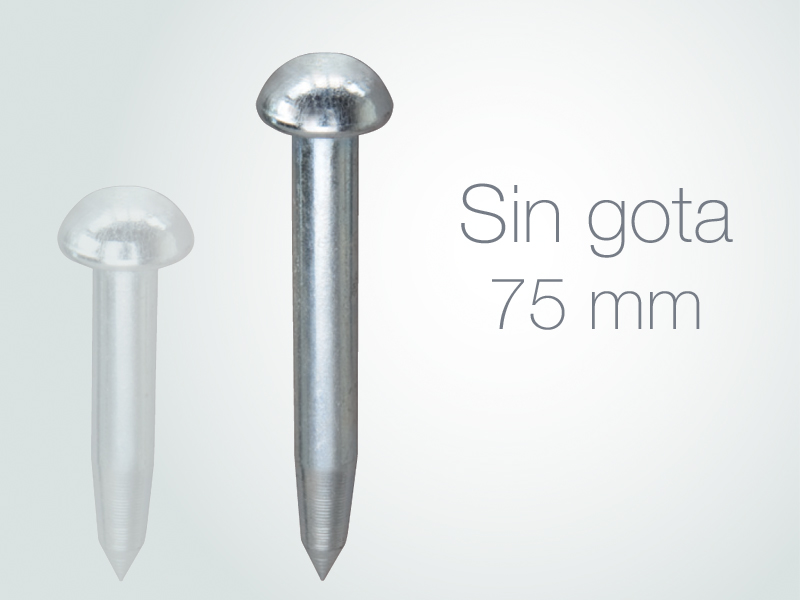 Prego de nivelamento cabeça redonda sem centragem 75mm ACRE