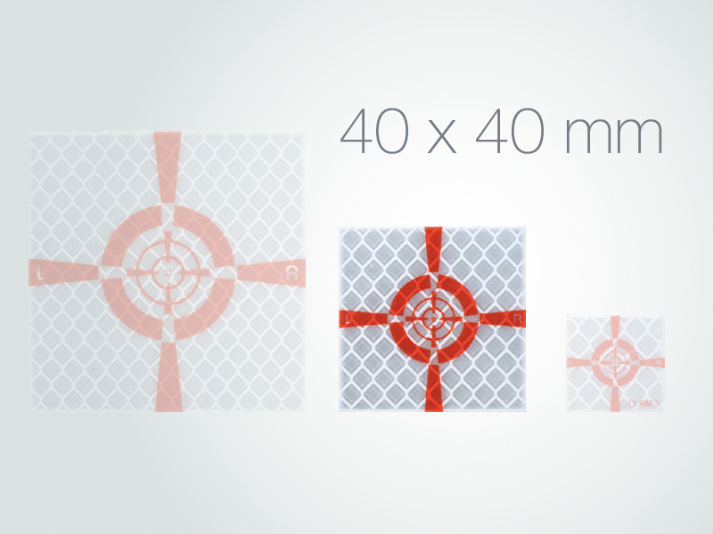 Alvos reflectores autocolantes vermelhos 4x4 ACRE