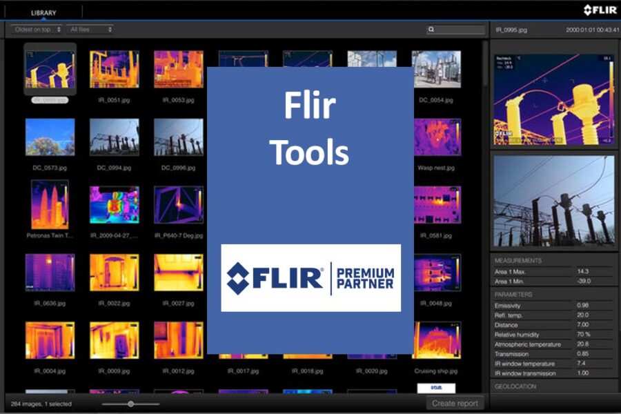 Elaboração de relatórios termográficos FLIR Tools
