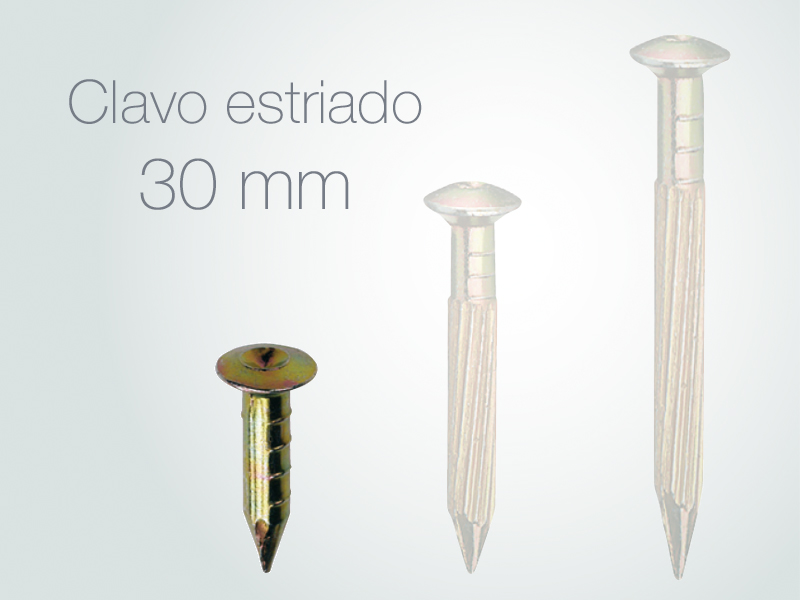 Prego topográfico estriado 3cm Goecke