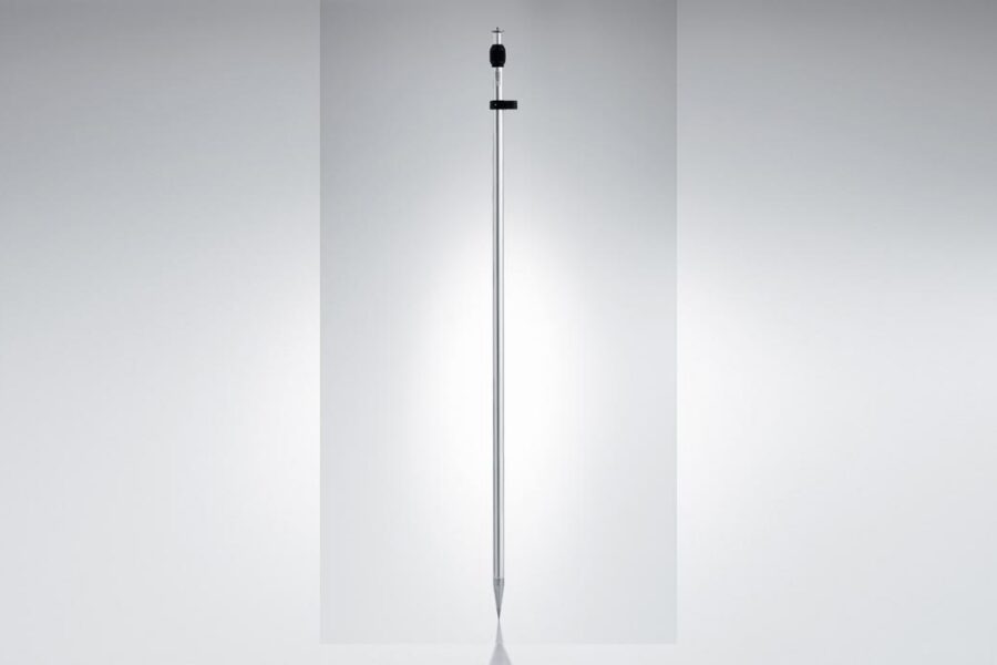 Bastão telescópico de prumo para prisma Leica GLS105