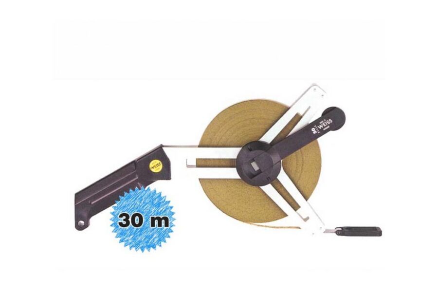 Fita métrica milimetrada com bastidor de cruzeta 30m Weiss