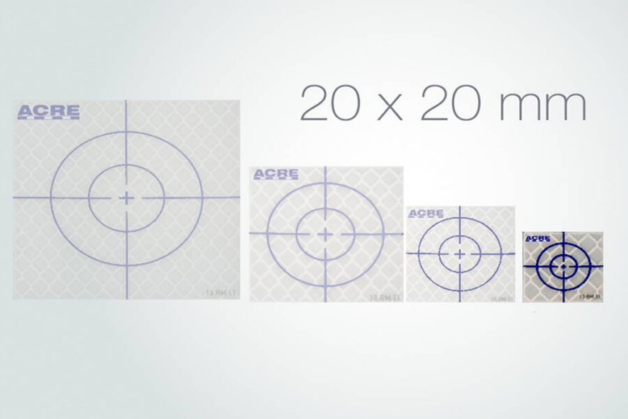 Alvos reflectores autocolantes 2x2 ACRE