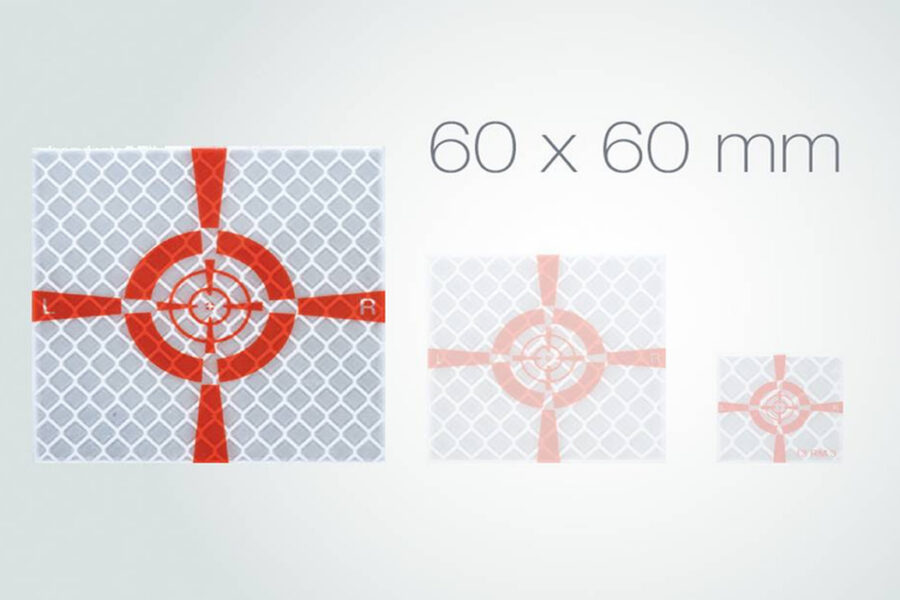 Alvos reflectores autocolantes vermelhos 6x6 ACRE