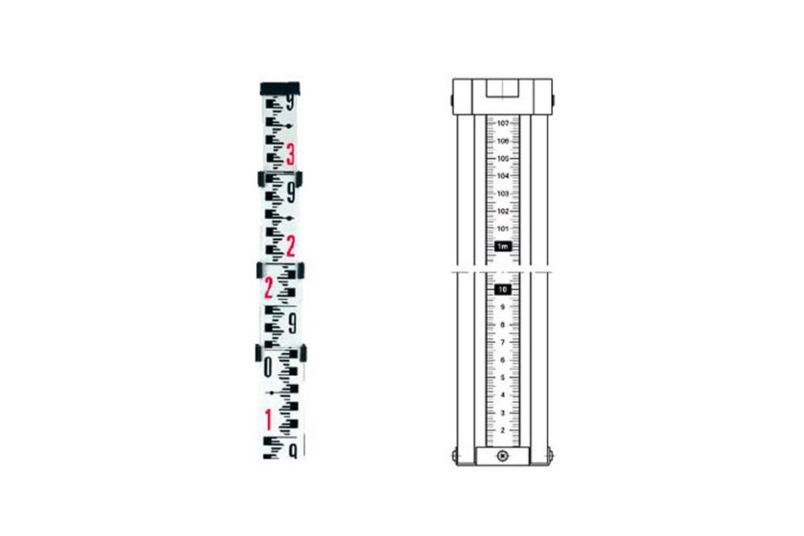 Mira de nivelação de alumínio NEDO
