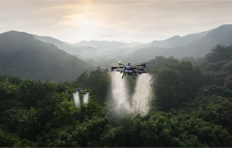 Drones de pulverização