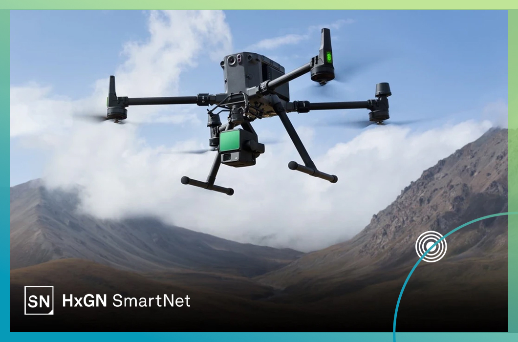 HxGN SmartNet é compatível com drones RTK. Precisão centimétrica para dados georeferenciados.