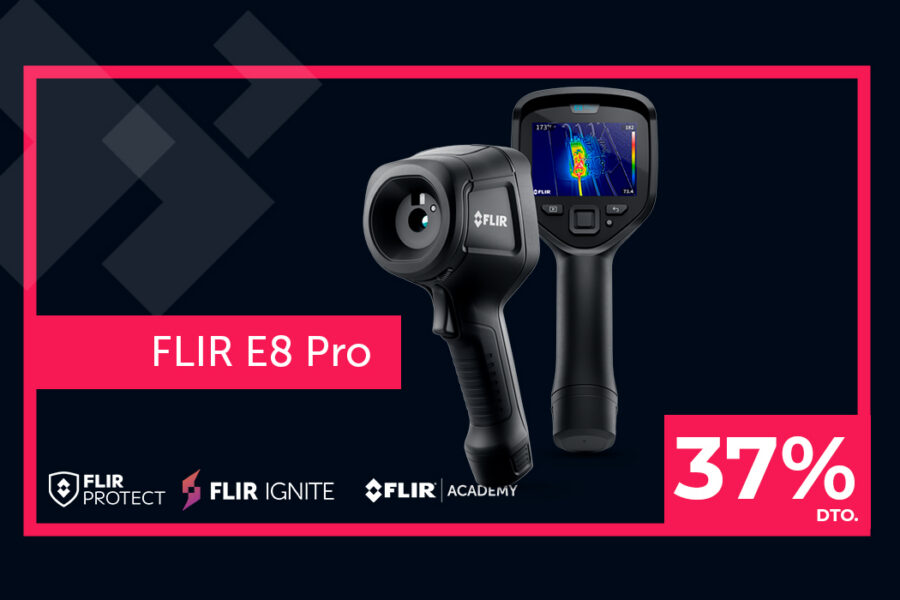 OFERTA: PACOTE FLIR E8 Pro + FLIR PROTEC + FLIR IGNITE + CURSO DE ACADEMIA FLIR