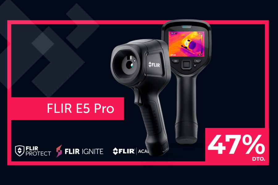 OFERTA: PACOTE FLIR E5 Pro + FLIR PROTEC + FLIR IGNITE + CURSO DE ACADEMIA FLIR