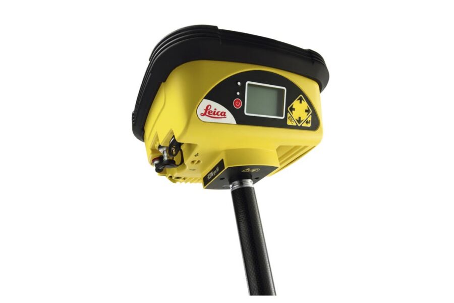 Antena Leica iCON GPS60 de posicionamento em obra