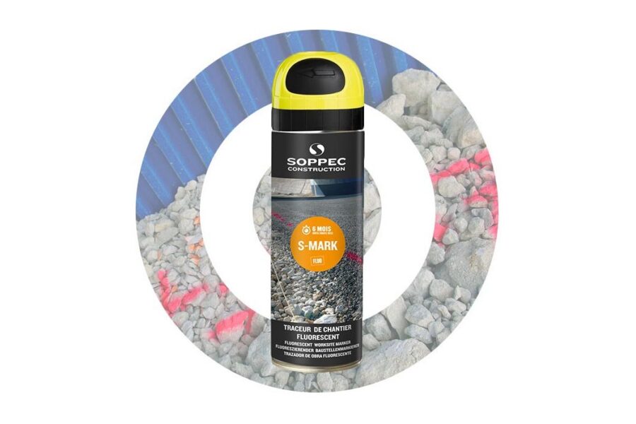Spray de pintura fluorescente S-Mark Amarelo SOPPEC