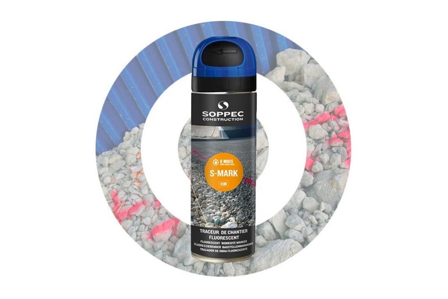 Spray de pintura fluorescente S-Mark Azul SOPPEC