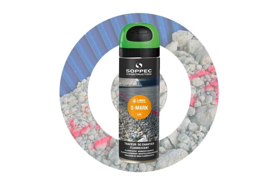 Spray de pintura fluorescente S-Mark Verde SOPPEC