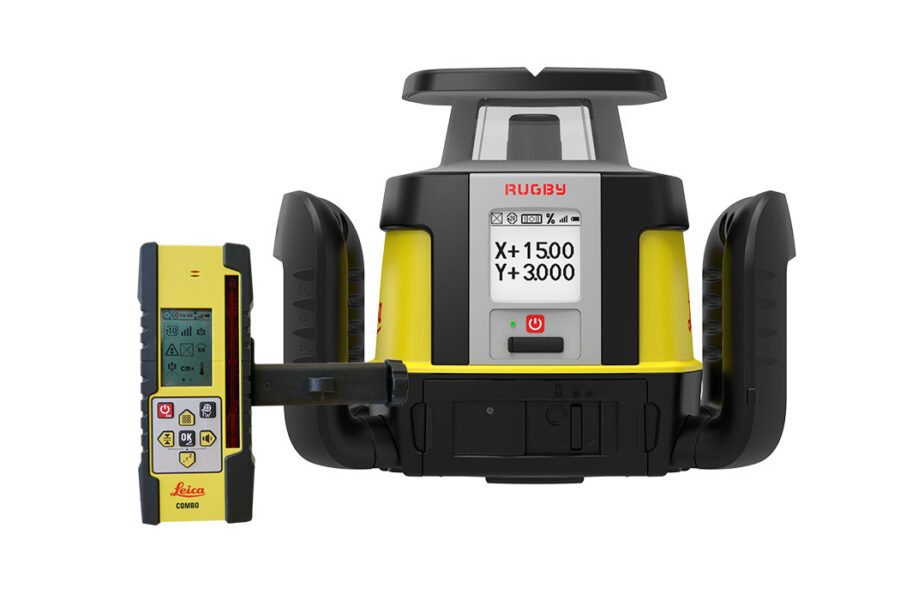 Nível laser Leica Rugby CLA-CLX600 com receptor CLC COMBO