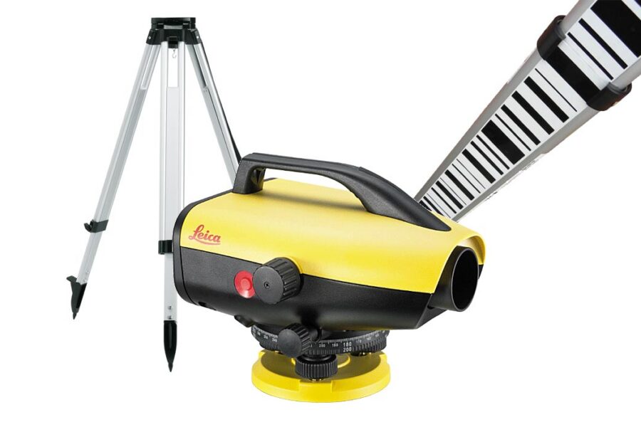 Pack nível digital com mira telescópica e tripé de alumínio precisão 2 mm