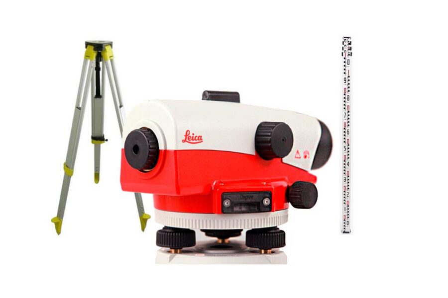 Pack nível automático de 30 aumentos com mira e tripé de alumínio