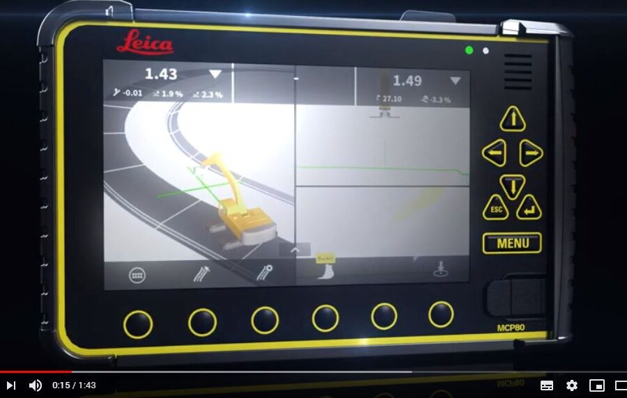 Software de controlo de máquinas 3D para obra Leica MC1