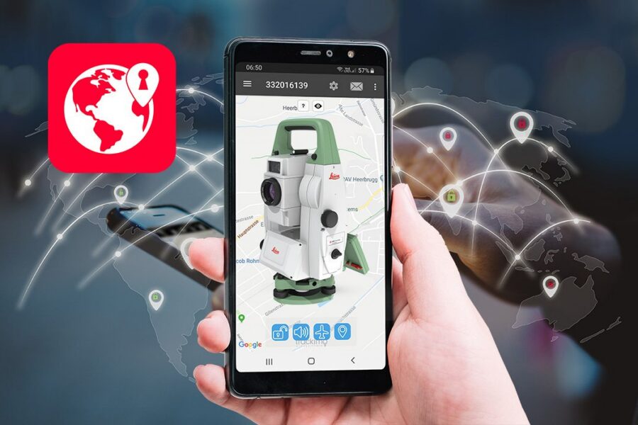 Sistema anti-roubo e bloqueio Leica LOC8 para estações totais