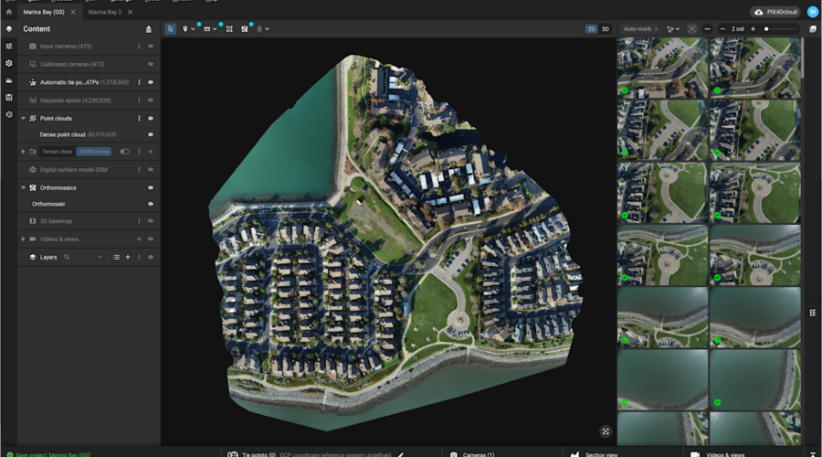 orthomosaic quality comparison gaussian splatting