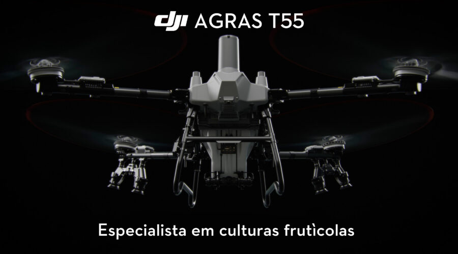 DJI Agras T55: pulverização concebida para alcançar o interior das árvores de fruto