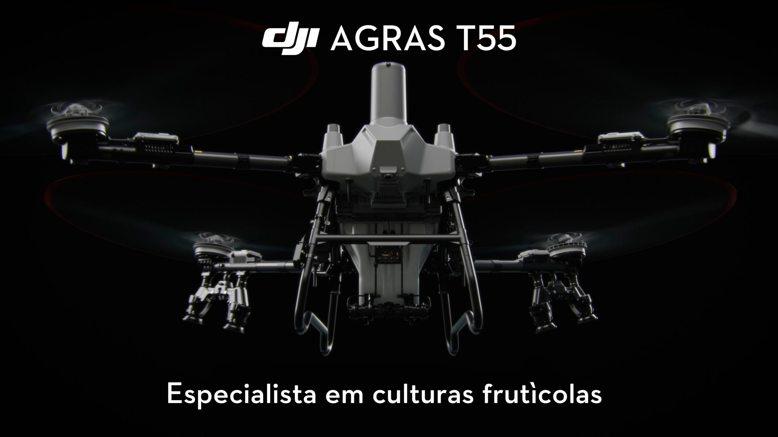 DJI Agras T55: pulverização concebida para alcançar o interior das árvores de fruto