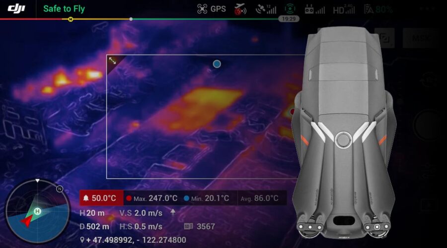 Mavic 2 Enterprise Dual con cámara termográfica y RGB