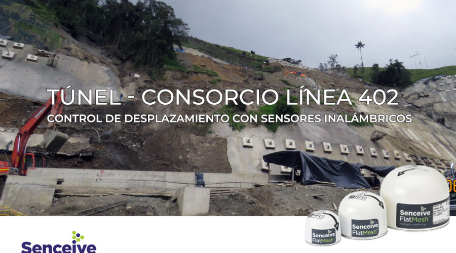 Monitoreo ladera en deslizamiento con Sensores Senceive en el túnel de la línea