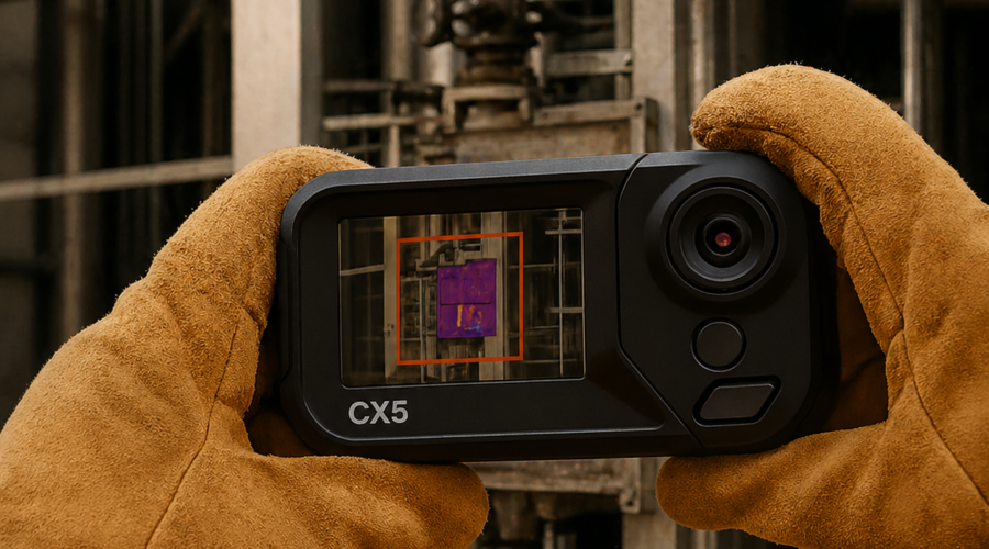 Teledyne FLIR presenta la Cx5, una nueva cámara termográfica de bolsillo para monitorear entornos peligrosos.
