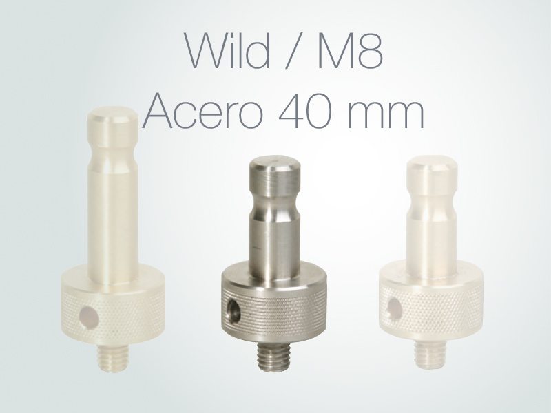 Adaptador tetón wild con rosca M8 / 12mm 40mm de acero
