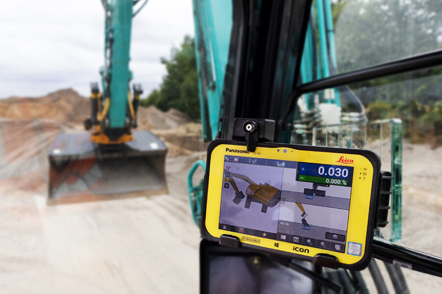 Control de maquinaria para excavadora Leica iCON site 3D