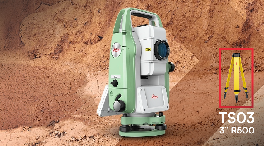 Pack Estación Total Leica TS03 3″ R500